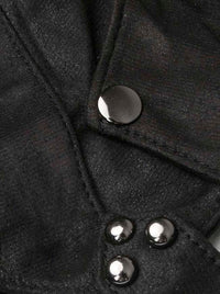 Black Rave Hood Cape Detail View