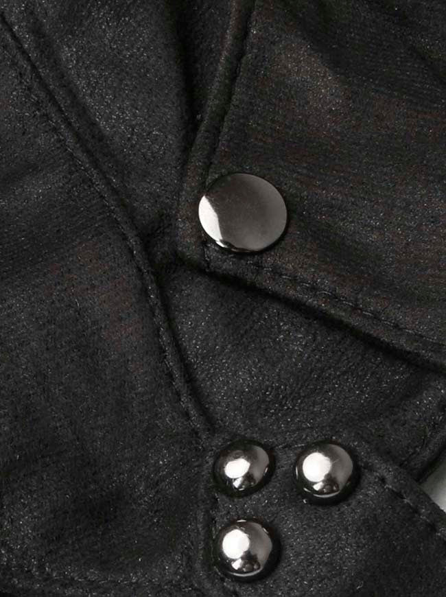 Black Rave Hood Cape Detail View