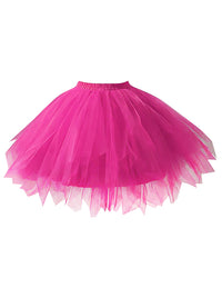 Vintage Pink Elastic Waist Ballet Dance TuTu Halloween Costume Underskirt Main Image