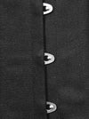 Femmes de haute qualité 26 en acier désossé à lacets en coton long torse sous la poitrine Corset noir vue détaillée