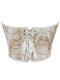 1920er Renaissance Korsett Crop Tops Rückansicht