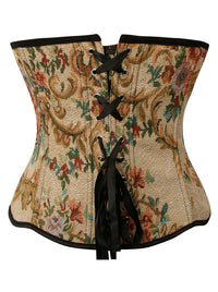 우아한 오버버스트 레이스업 레트로 블루 탱크탑 렌 페어 버스티에 코르셋 뒷면