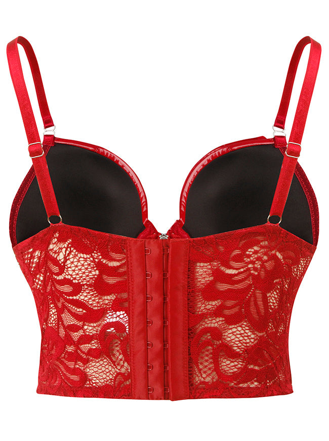 Spaghetti Straps Shiny Halloween Party Top Detail View