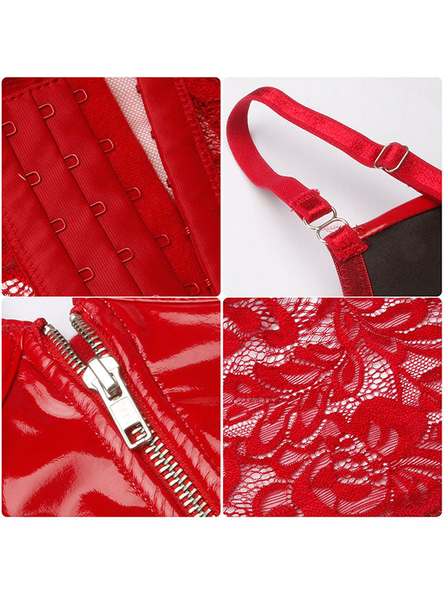 Sleeveless Gothic Crop Tops Detail View