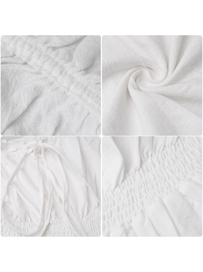 High Waist Peasant Off the Shoulder Dresses Detail View