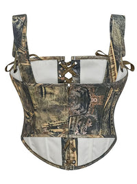 Y2K Corset Top Concert Sleeveless Crop Top Side View