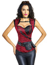 Steampunk Red Gothic Cheap Jacket Bustiers Steampunk Apparel Belts Vintage Corset Top Detail View