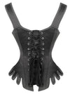 Victorian Renaissance Waist Training Overbust Halloween Costume Corset Top Back View