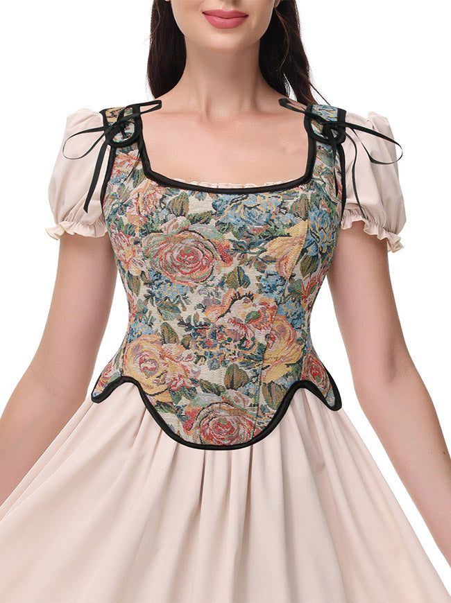 renaissance dresses with corsets Ivy Green Corset Dress