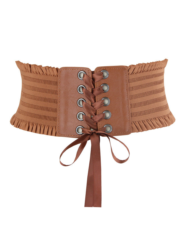 brown waist cincher belt