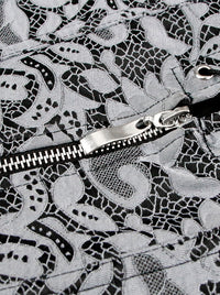 مشد النهضة من الدانتيل حتى خمر بروكيد بوستير