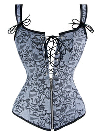 Renaissance Schnürung Vintage Boned Bustier Korsett mit Strumpfbändern