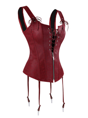 Costume de cosplay bustier corset à lacets d'épaule vintage à la mode