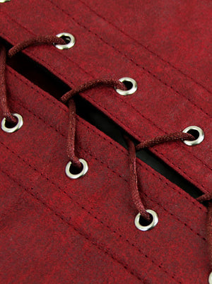Steampunk plastbener Bustier glidelås korsett topp med garters