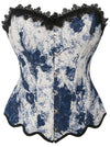 Renaissance Retro Elegant Floral Lace Trim Overbust Corset Top