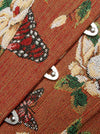 Floral Printed Lace Up Bustier Brown Corset Top Detail View