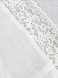 Women's All-match Tencel Cotton Lace High Waist Corset Top Tunic Dress White Detail View