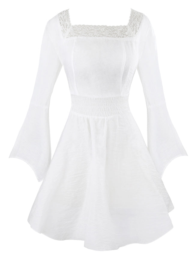 Victorian Gothic Tencel Cotton Lace Corset Top Tunic Dress Main Image
