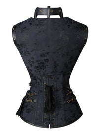 Steampunk-Halloween-Kostüme, Kleidung, Kunstleder, Korsetts, Rückansicht