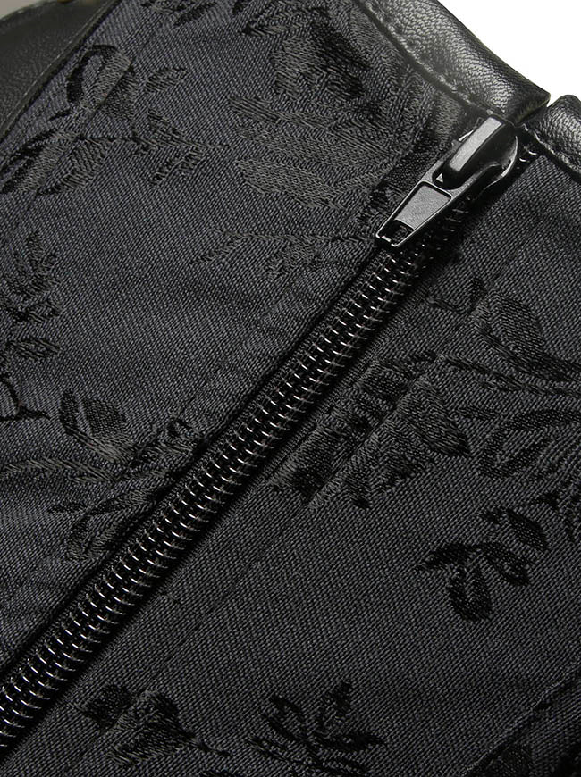 Women's Steampunk Overbust Corsets with Jacket Shrug Detail View-1