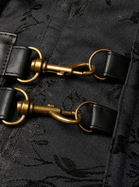 Retro Steampunk Kostüm Cosplay Taille Cincher Korsett Detailansicht-3