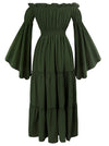 Womens Fairy Long Flowing Dresses Back View