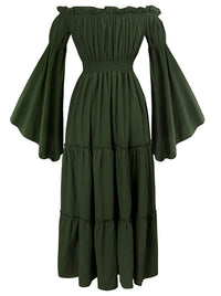 Womens Fairy Long Flowing Dresses Back View