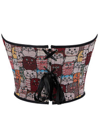 Modisches ärmelloses Korsett-Bustier-Top – Detailansicht