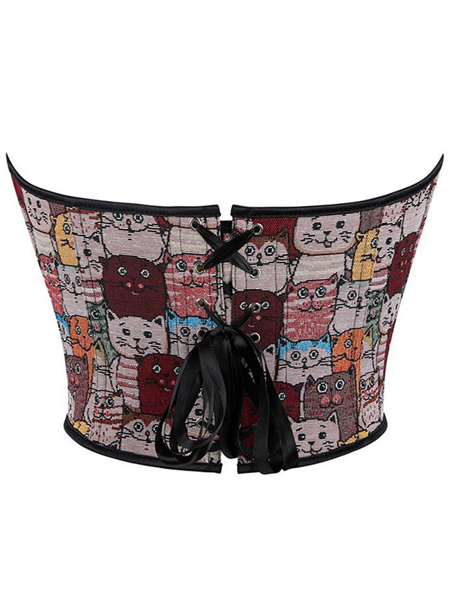 Modisches ärmelloses Korsett-Bustier-Top – Detailansicht