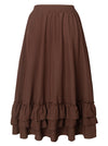 Victorian Renaissance Vintage Ruffle Layered Skirt Back View