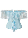 Cottagecore Off the Shoulder Corset Top Push Up Detail View