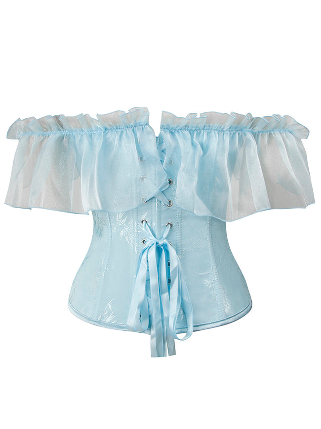Cottagecore Off the Shoulder Corset Top Push Up Detail View