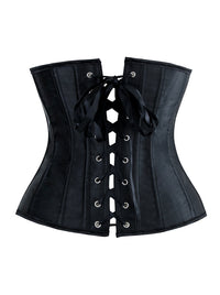 Steampunk-Gothic-Vintage-Unterbrustkorsett mit Kunststoffstäben und Stahlverschluss