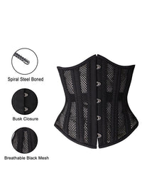 Short Torso Spiral Steel Boned Waist Training Tight Lacing Underbust Corset