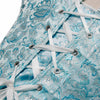 Steampunk Halloween Brocade Jacquard Waist Cincher Vest Corset Top Detail View