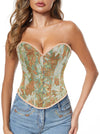 Women Body Shaper Victorian Corset Boned Side View