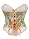 Renaissance Floral Push Up Corset Top Back View
