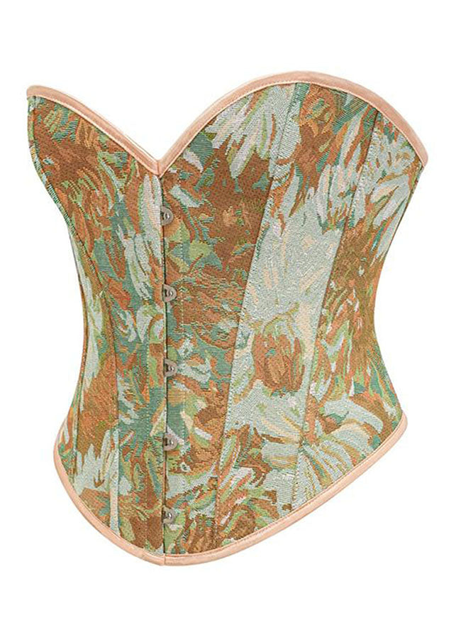 Womens Vintage Strapless Lingerie Corset Bustier Detail View