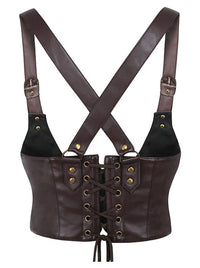 Women Cosplay Costume Harness Waist Belt Brown Detail View