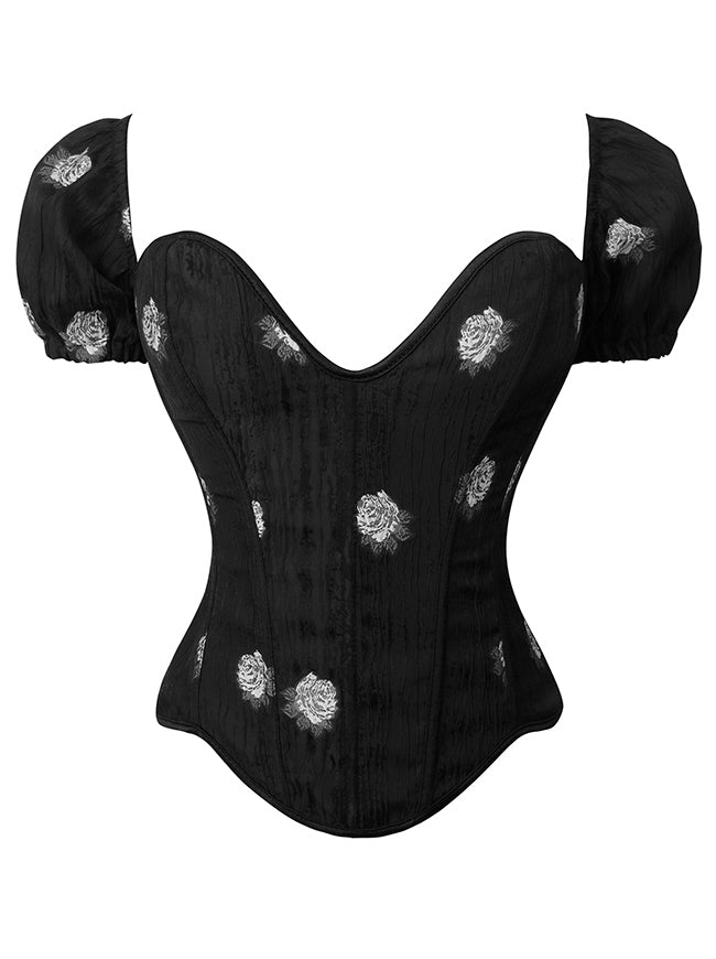 Bustino Corsetto Donna Gotico Floreale | Elegante E Regolabile | Per Feste E Costumi - Foto 10