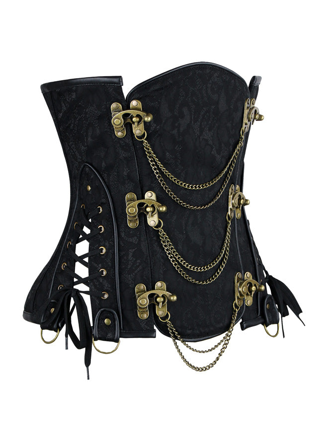 Vintage Retro Heavy Duty Steel Boned Waist Cincher Underbust Corset