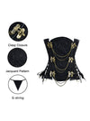 Renaissance Victorian Jacquard Steel Boned Chains Cosplay Costume Corset