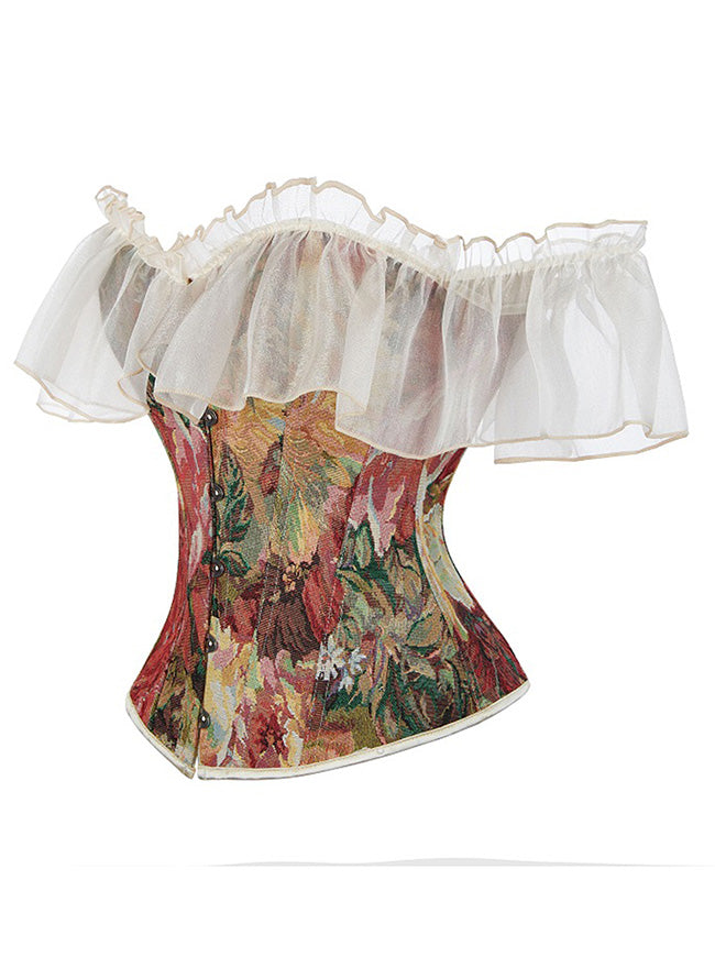 Women Retro Renaissance Style Lace-up Corset Side View