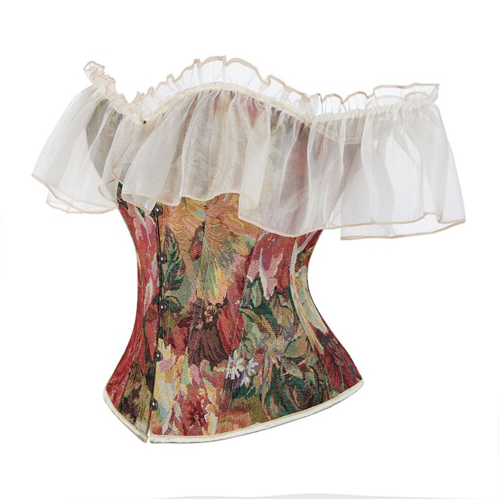 Women Retro Renaissance Style Lace-up Corset Side View