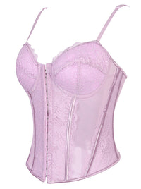 Women Going Out Lace Corset Top with Straps Back View