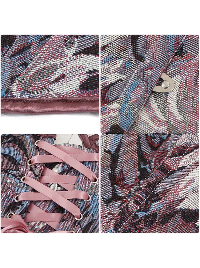 Ren Faire Halloween Corset Top Fairy Detail View