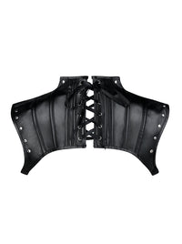 Steampunk Accessories Shrug Halloween Gothic Vintage Black Corset Shrugs Back View