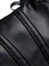 Vintage Jacket Gothic Black Armor Rivets Leather Retro Shoulder Armor Shrug Detail View
