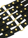 Vintage Old Fashion Personable Leather Stretch Rivets High Waist belt