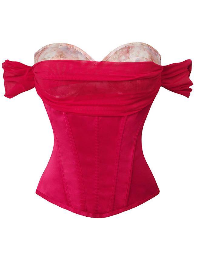 Elegant Off Shoulder Sweetheart Overbust Corset Bustier Top